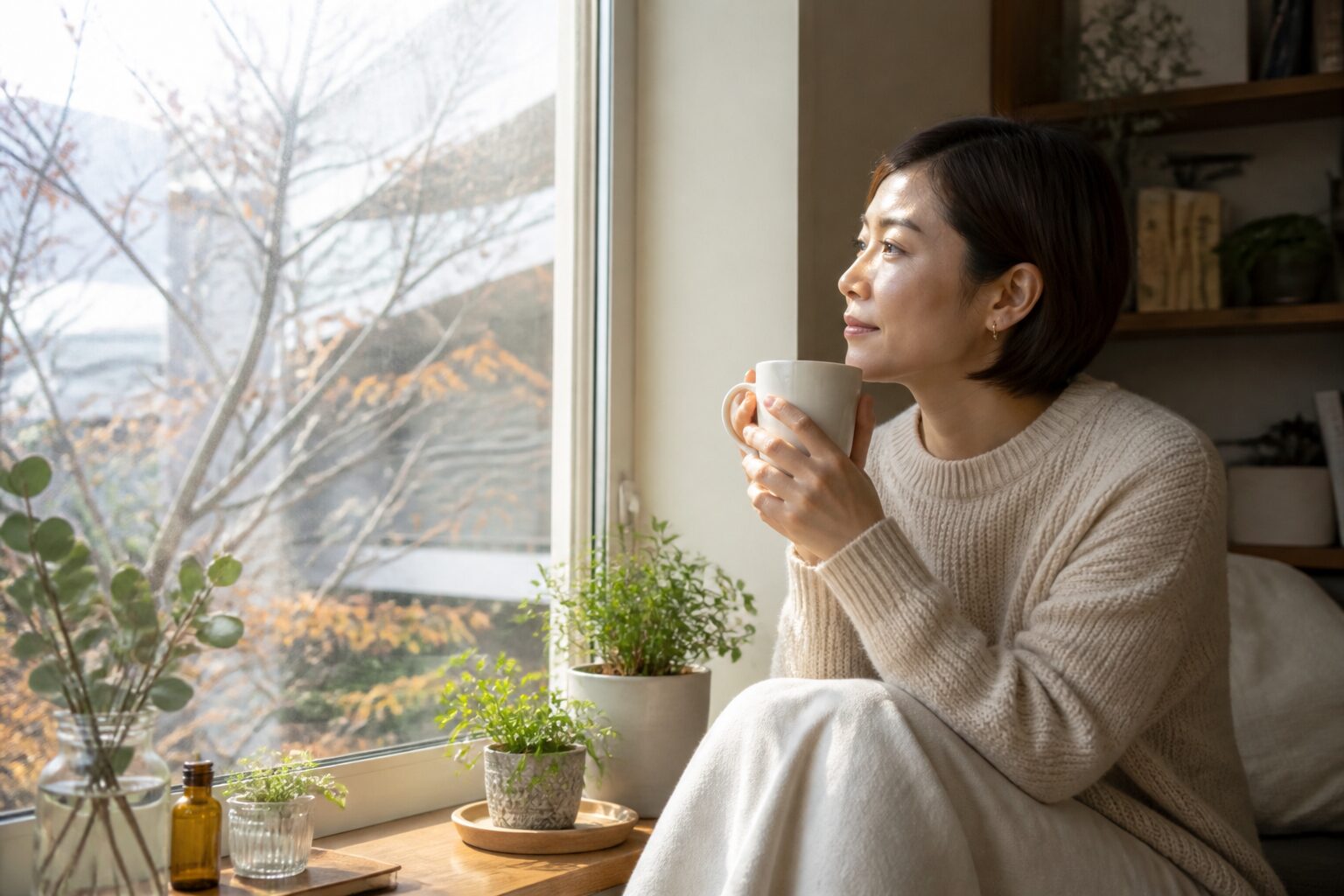 勤労感謝の日を一人で過ごす30代女性